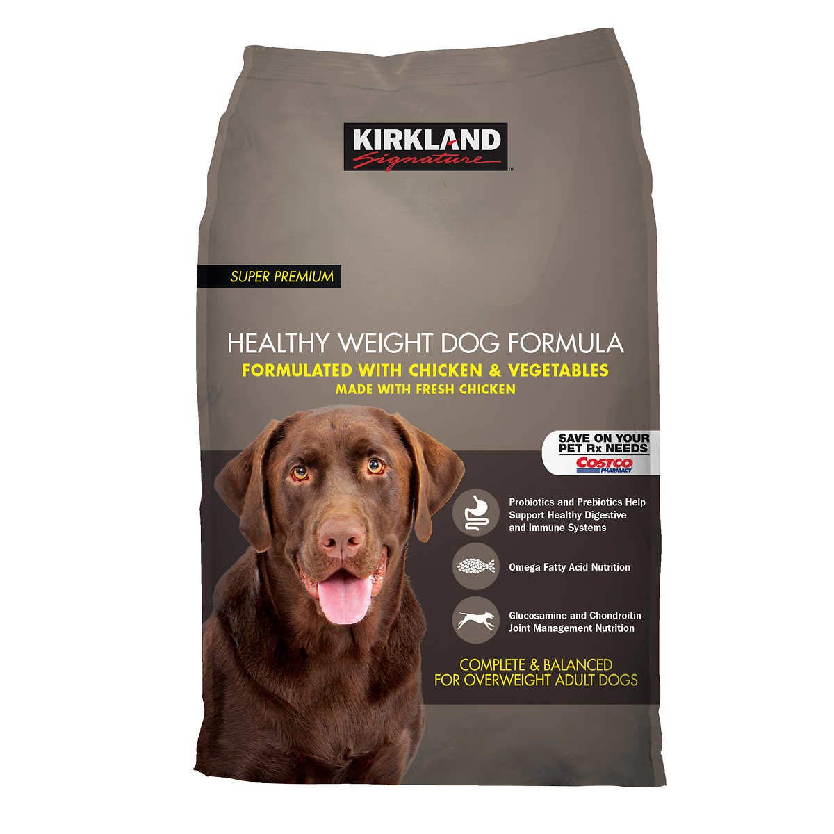 Kirkland Signature Healthy Weight Formula Chicken & Vegetable Dog Food 40 Lb.