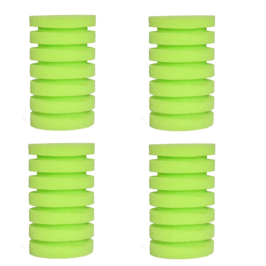 UPETTOOLS Aquarium Biochemical Sponge Filter, Ultra Quiet Aquarium Air Pump Bio Sponge Fish Tank Foam Filter (Green Sponge 4 Pac