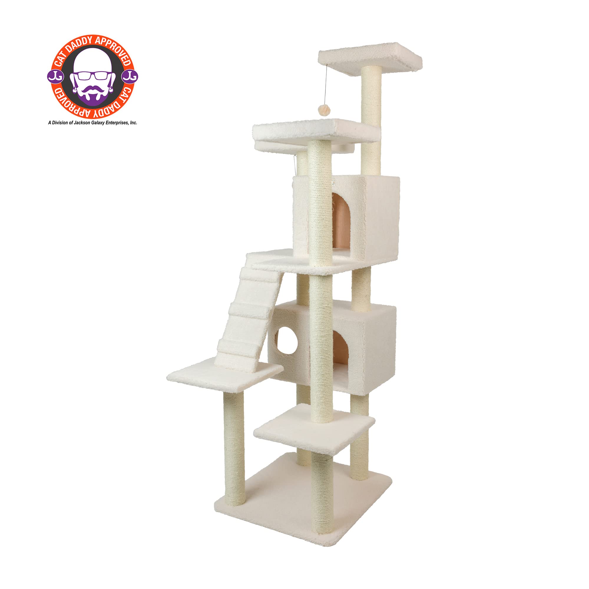 Armarkat Cat Tree Model B7701, Ivory, 36(L)X31(W)X77(H)