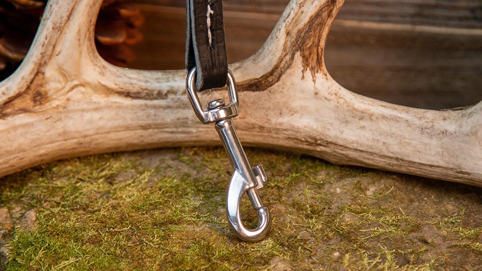 Brown Leather Pull Tab W/Stainless Steel Hardware