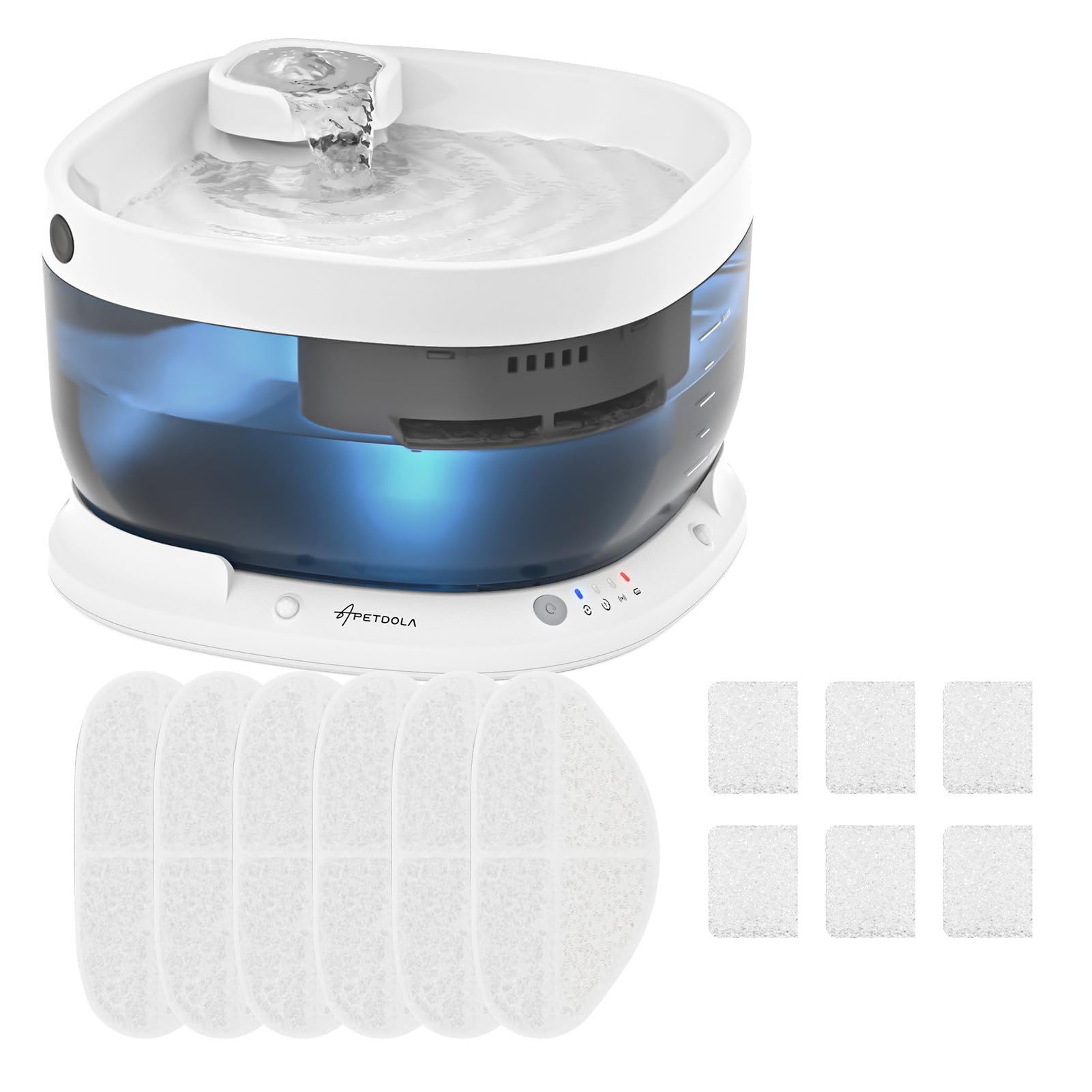 Wireless Dog Water Fountain With 6 Filter, Battery Operated Dog Water Dispenser With Motion Sensor, 237 Oz/ 7L Cordless Fountain