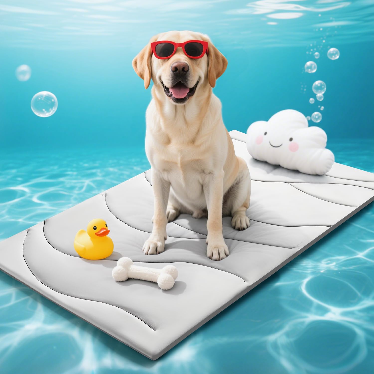 Babygreat Dog Cooling Mat, 36 x 23 Reversible Self-Cooling Mat for Medium Dogs, Arc-Chill Cool Pad for Dogs and Cats Washable Su