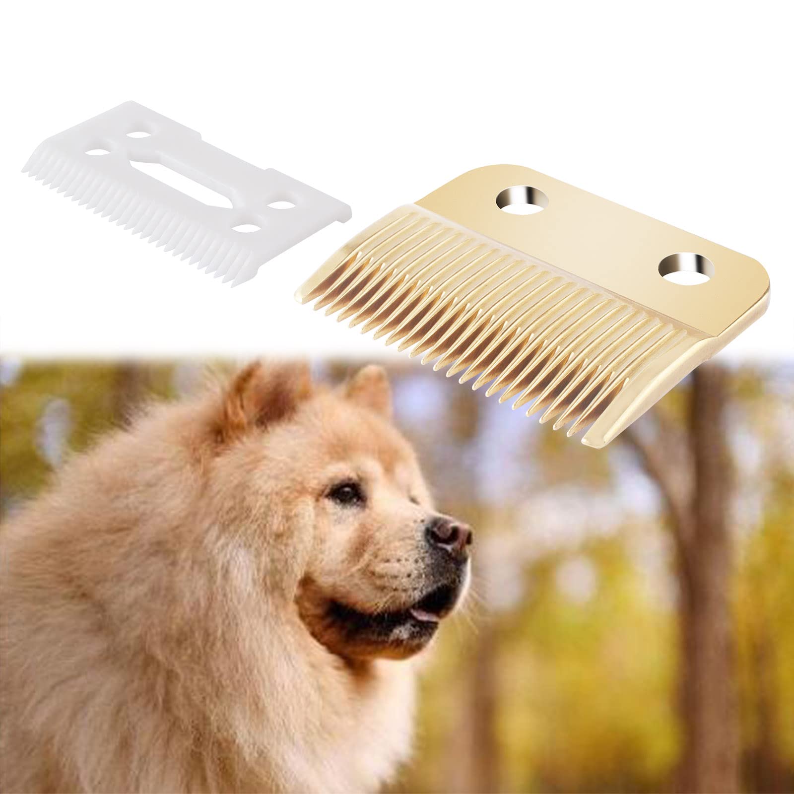 Clippers Blades Replacement Compatible With Wahl 30-15-10(#1037-400),Professional Animal Standard Adjustable Blade Set,Ceramic D