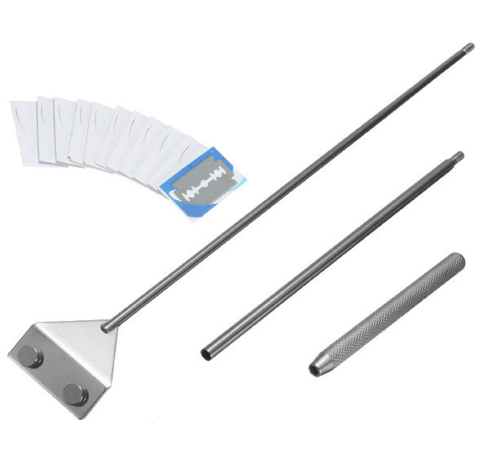 Miguco Stainless Steel Algae Scraper Cleaner With 10 Blades For Aquarium Fish Plant Glass Tank