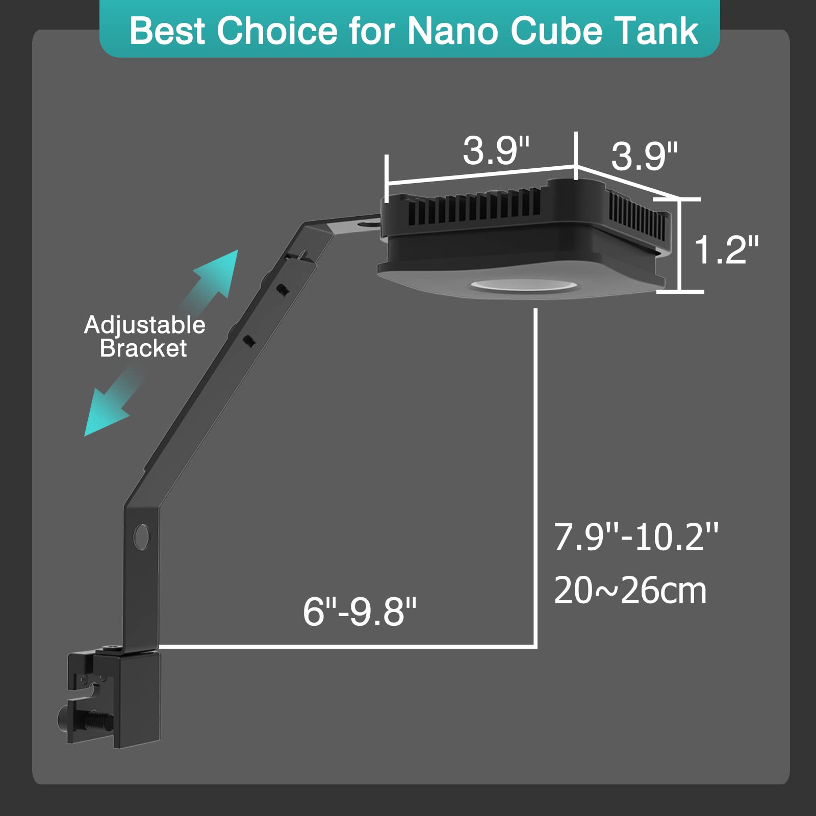 Lominie Led Aquarium Light, 30W Coral Reef Light Clip On Remote Dimmable Nano Fish Tank Light Pixie 30 For Saltwater Cube Tank With Bracket (P30 30W Saltwater)