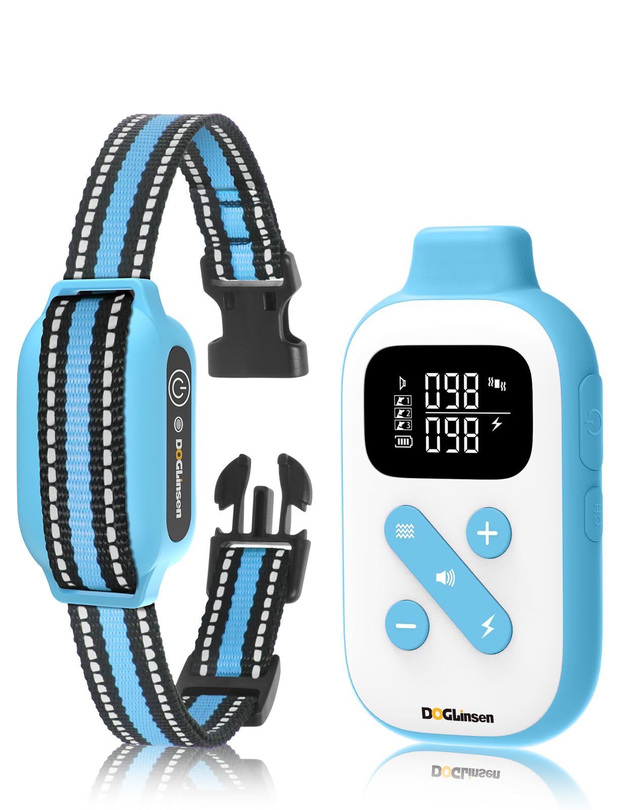 Doglinsen Bark Collar With Remote, Automatic Bark And Training Collar Combo, Bark Collar For Small Medium Large Dogs, Vibration,