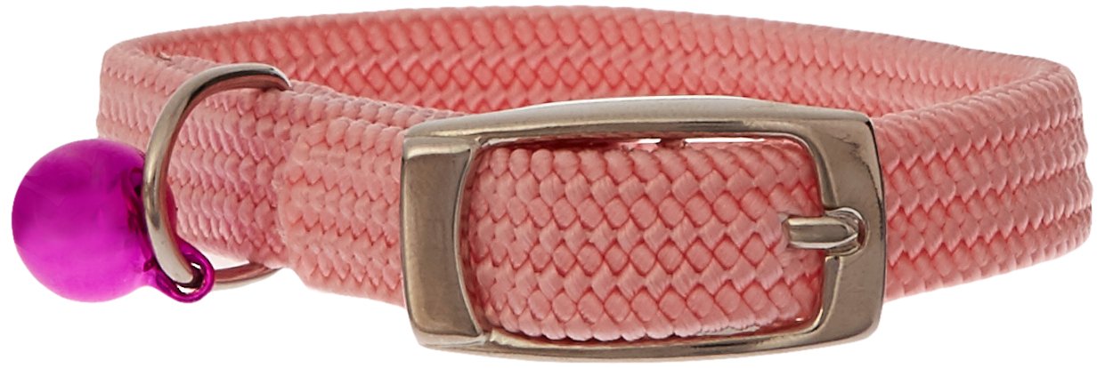 Omnipet Kool Kat Elastic Cat Safety Collar With Bell, Pink, 8''