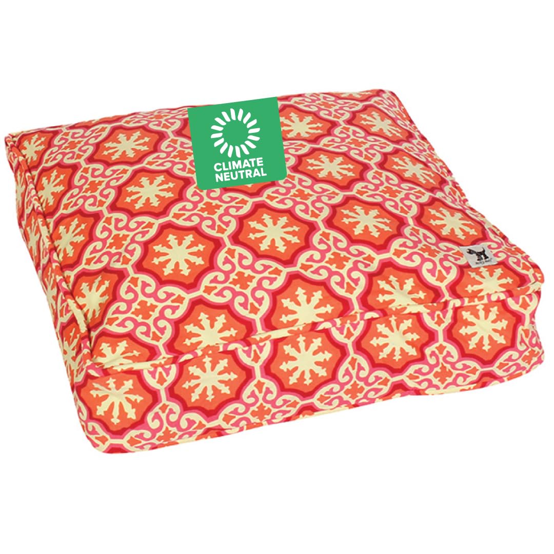 Molly Mutt Small Dog Bed Cover - Papillon Print - Measures 22   X27   X5 - 100% Cotton - Durable - Breathable - Sustainable - Ma