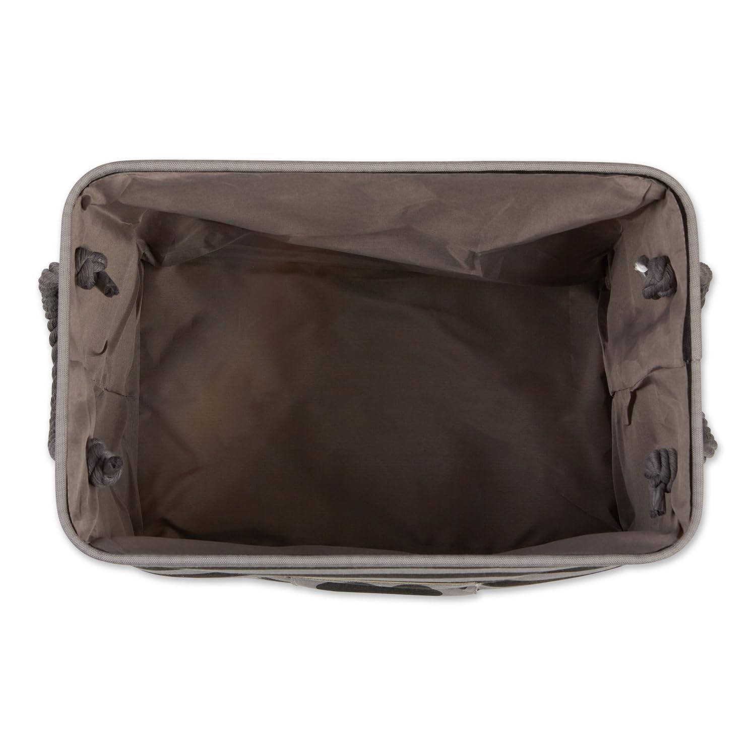 Bone Dry Pet Storage Collection Striped Paw Patch Bin, Black, Small Rectangle