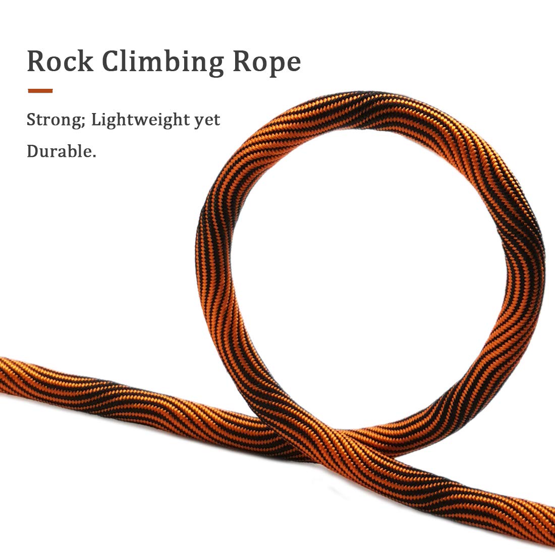 Maypaw 8Ft/10Ft Dog Tie Out/Check Cord, Heavy Duty Nylon Rope Training Leash, 3/8' Thick Dog Tether For Strong Small Medium Large Dogs Indoor Outdoor Walking/Camping (3/8' X 8Ft, Orange Black)