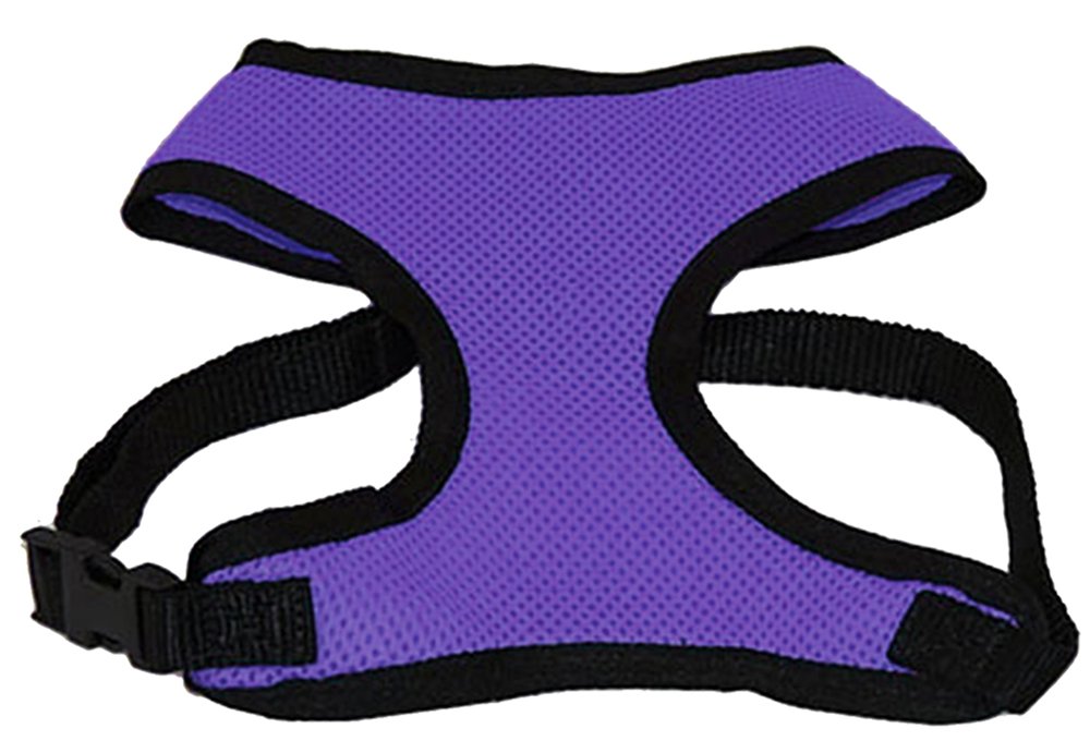 Cutenfuzzy Comfort Mesh Breathable Adjustable Dog Harness Vest With 6 Month Warranty, Purple, Large