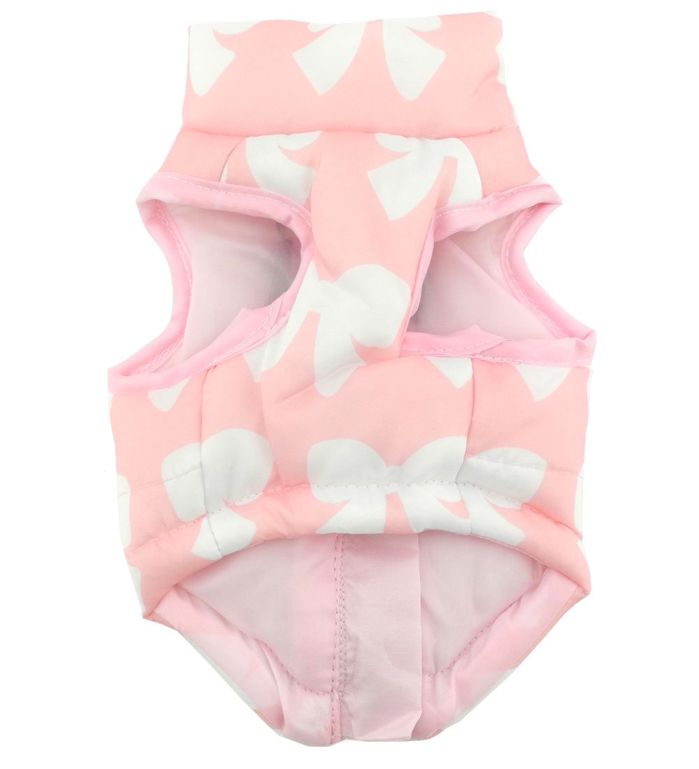 Smalllee_Lucky_Store New Various Pet Cat Dog Soft Padded Vest Harness Small Dog Clothes Pink Bow Xs, Model: Bfl049-Pink-Xs