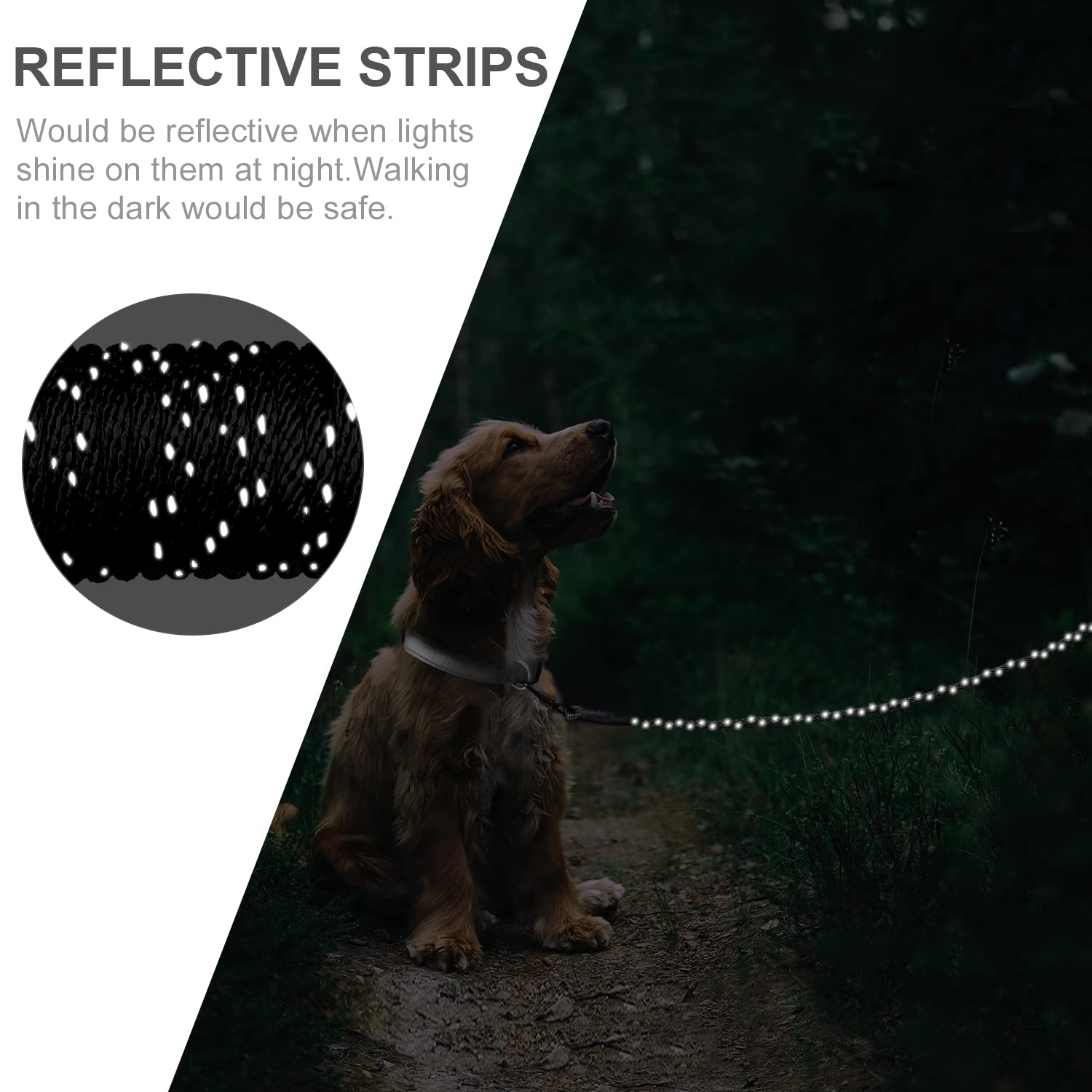 Joytale Long Dog Training Leash, 30 Ft Tie Out Rope Check Cord With Padded Handle, Reflective Recall Lead For Puppy And Small Do