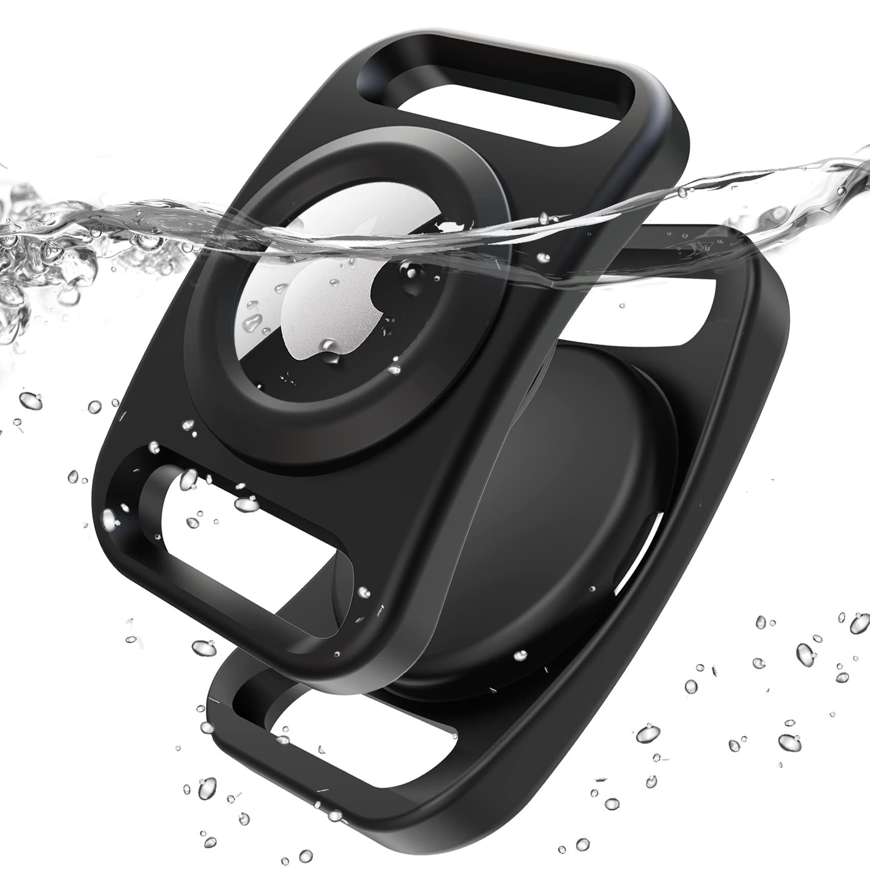 Sankala Airtag Dog Collar Holder, [2 Pack] Waterproof Airtag Case For Dog Collar, Tpu & Silicone Full Body Covered Apple Airtag 