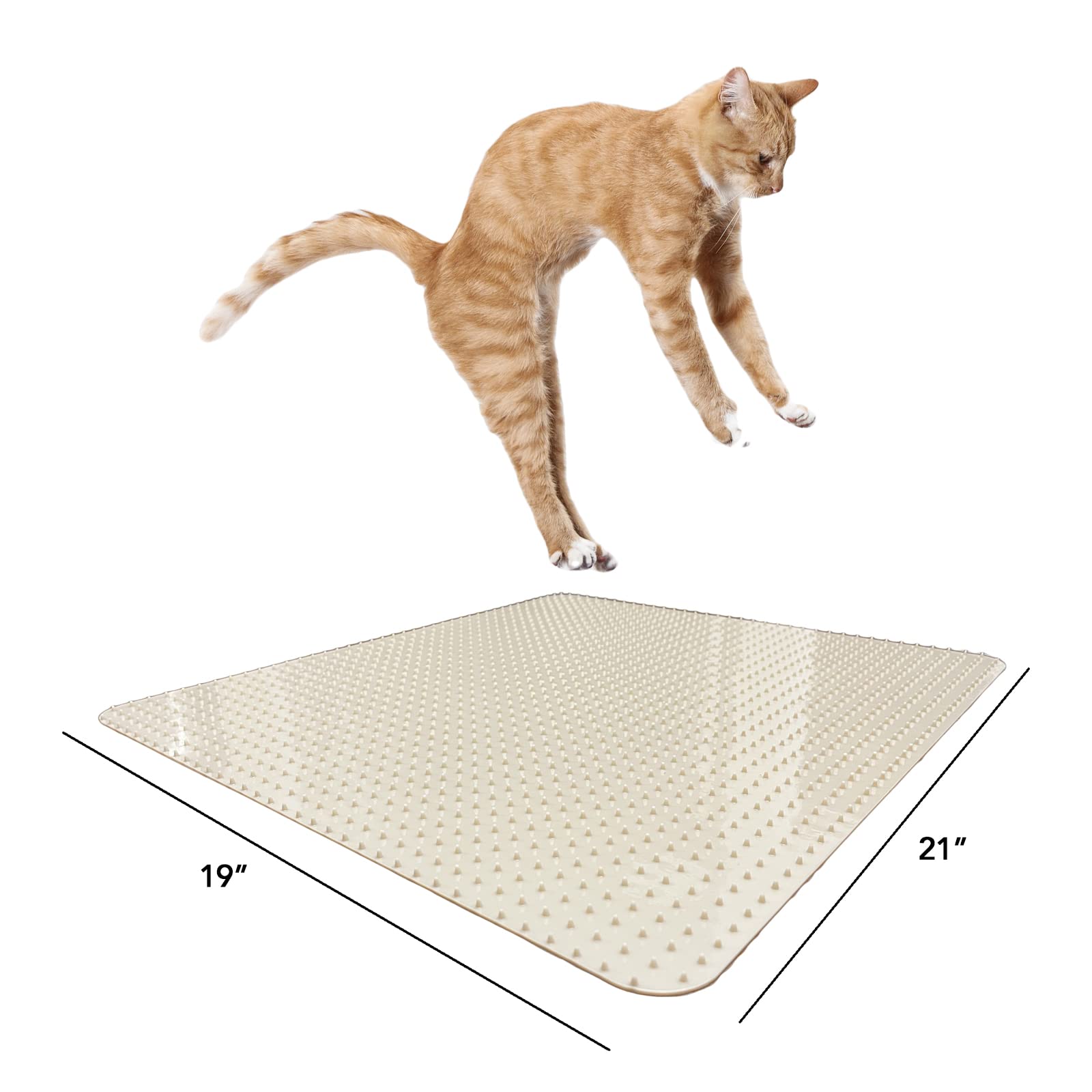 Resilia Furniture Protector Pet Deterrent Tiles - Pet-Free Training Mat, For Cats, Dogs, Rabbits, Indoor And Outdoor Use, Beige