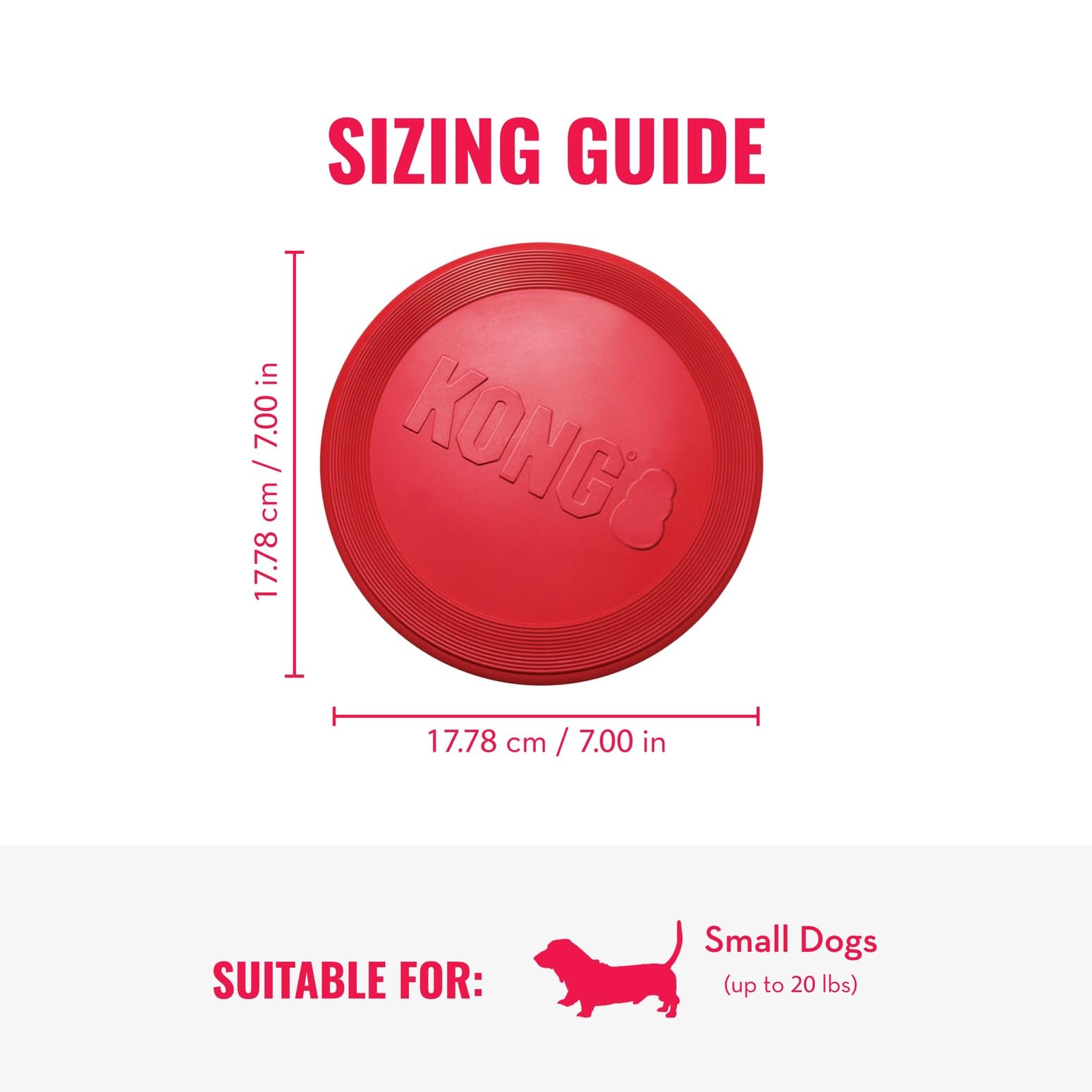 KONG Goodie Bone & Flyer - Dog Toys to Enrich Playtime - Dog Bone & Soft Throwing Disc Support Mental Engagement - Rubber Bone f