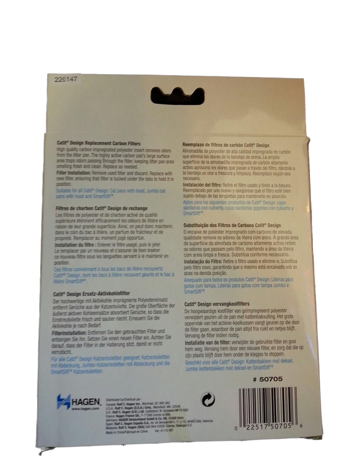 3XHooded Cat Pan Replacement Carbon Filter