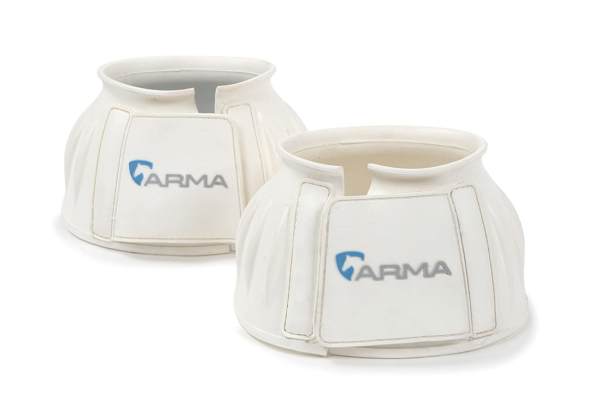 Arma Over Reach Horse Bell Boots (White, Pony)