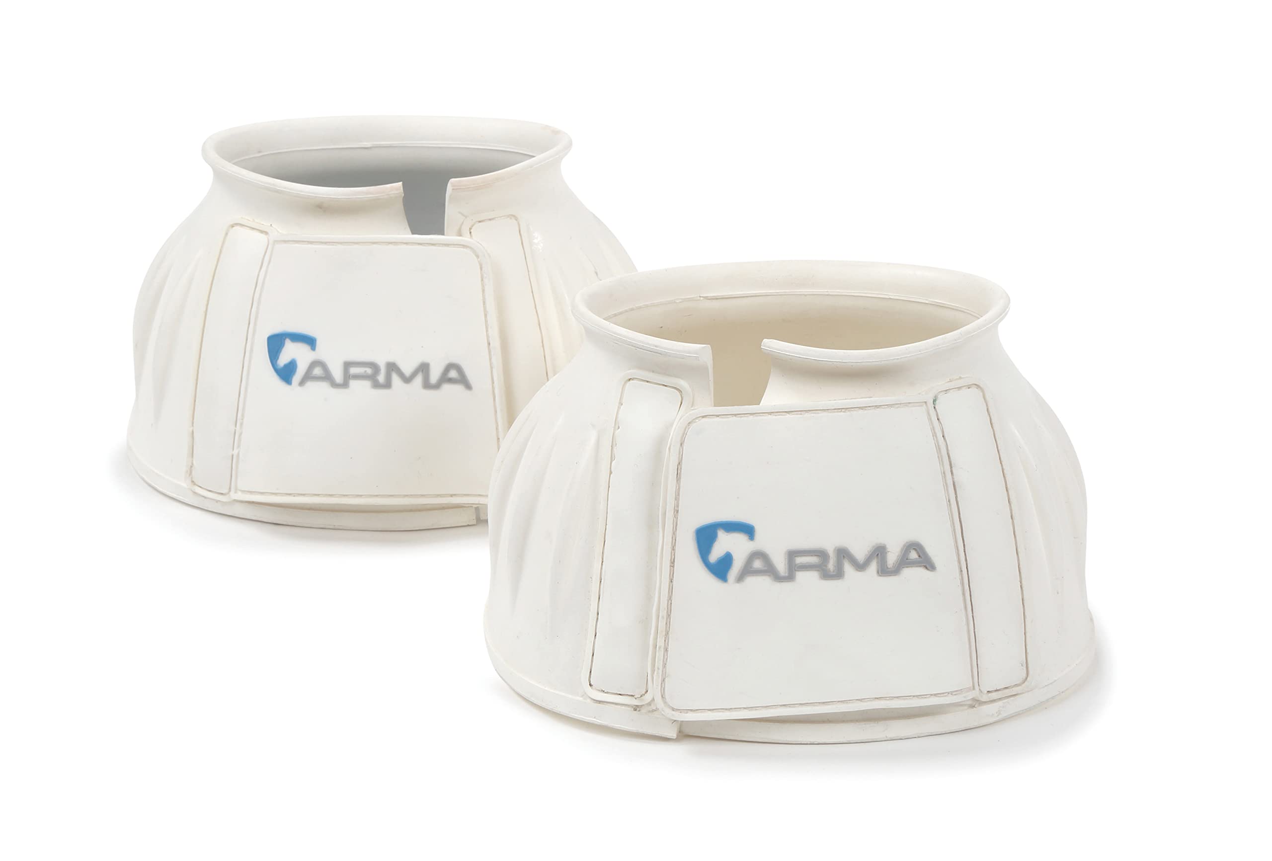 Arma Over Reach Horse Bell Boots (White, Full)