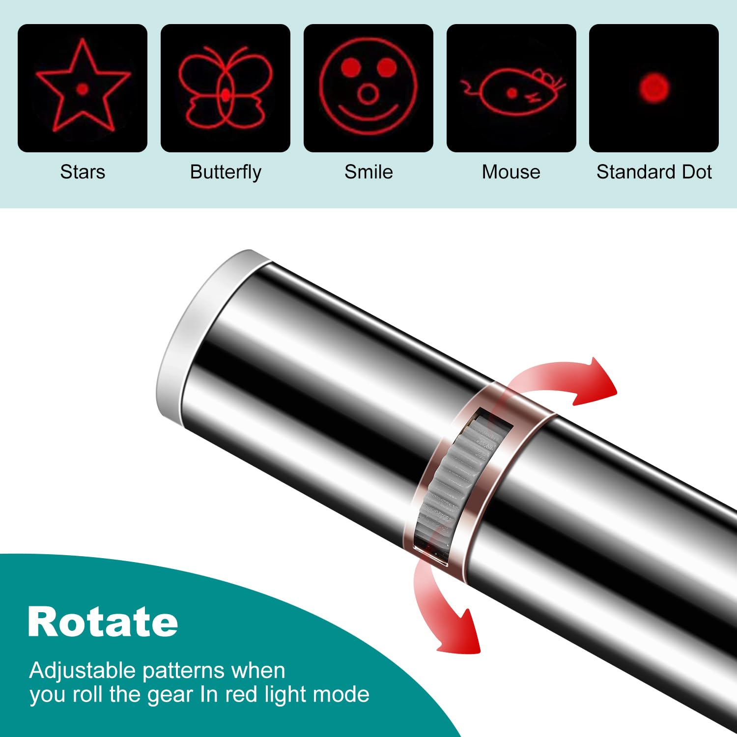 Cowjag Laser Pointer, Cat Toy Pointer For Indoor, Cat Mouse Toys Wand Light Pet Interactive Toys To Keep Cat Busy, For Kitten Ca