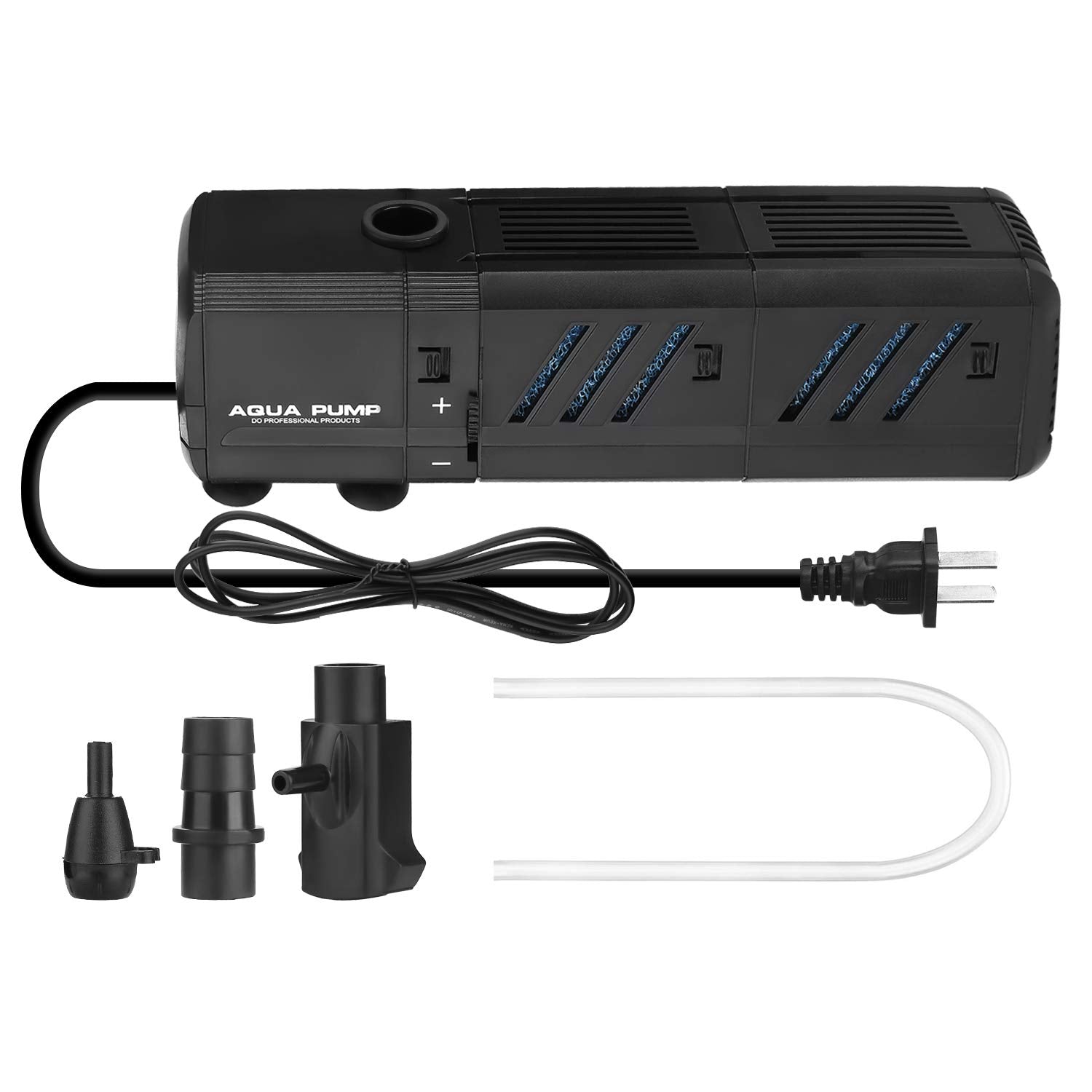 No.17 Submersible Aquarium Internal Filter 8W, Adjustable Fish Tank Filter With 200 Gph Water Pump For 10-50 Gallon Fish Tank