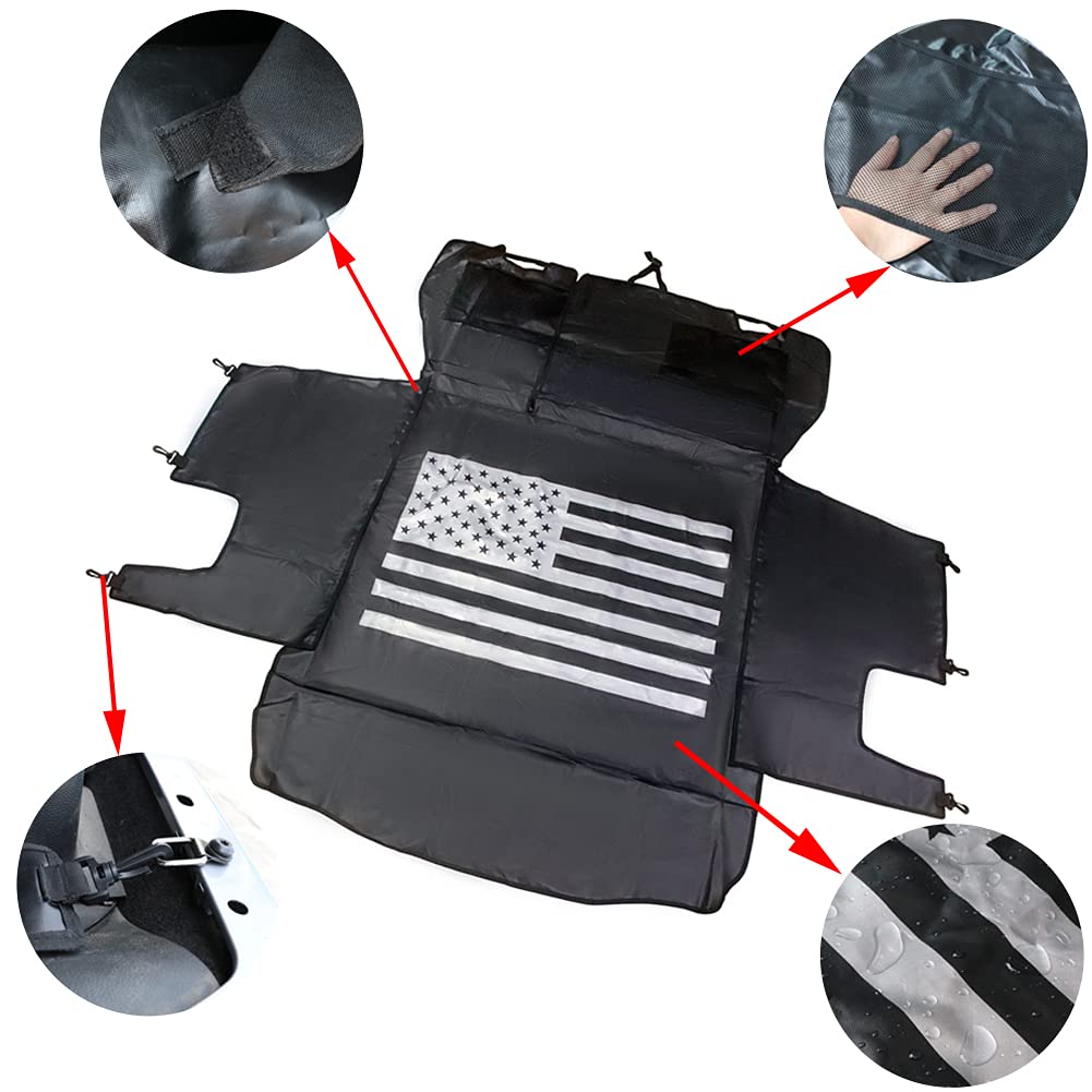 Bestaoo Dog Cargo Liner For Jeep, Waterproof Pet Dog Trunk Cargo Liner For 2007-2025 Jeep Wrangler Jk Jl 4-Door, Heavy Duty Oxfo