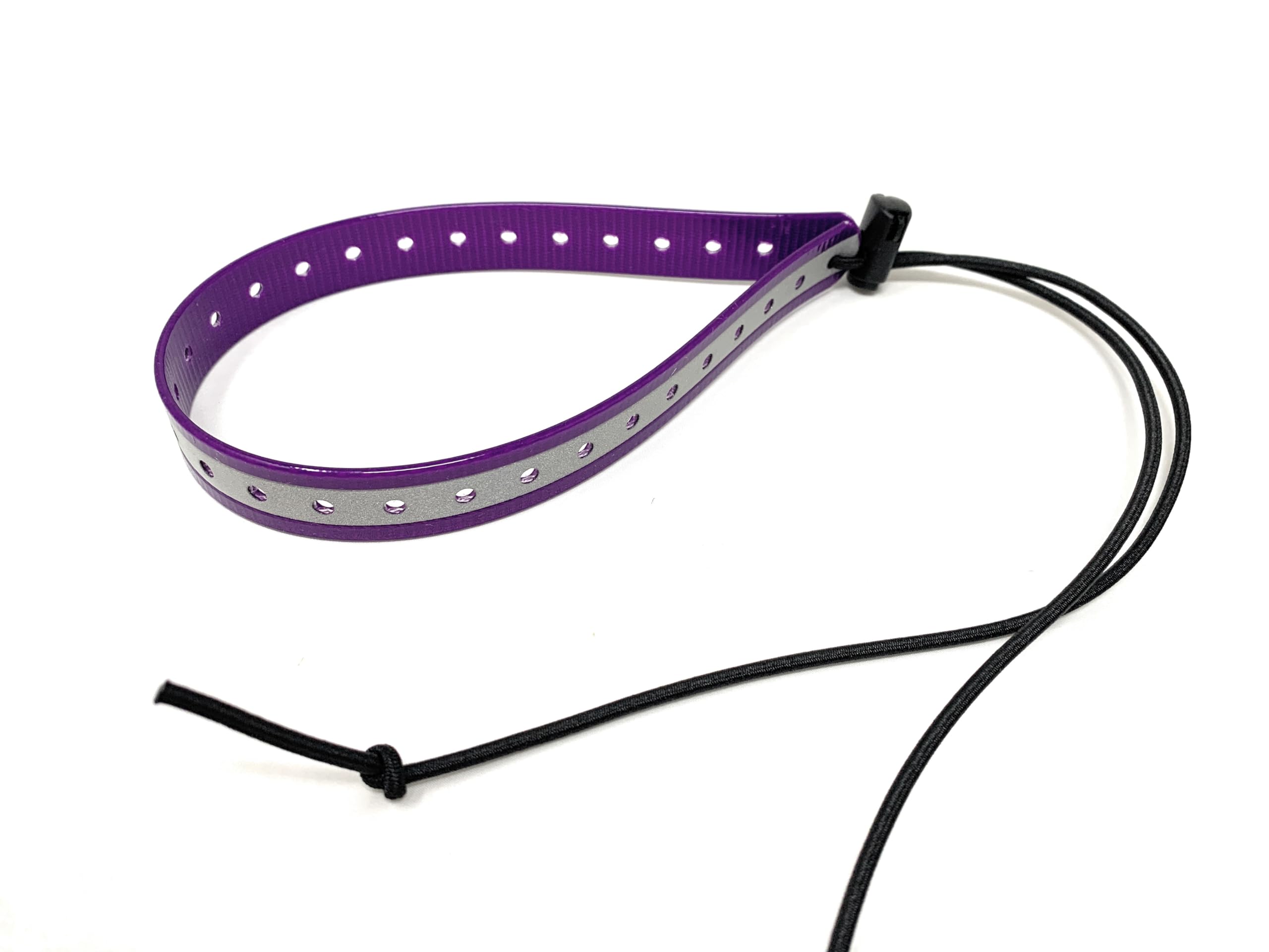 Replacement GPS eCollar with Adjustable Bungee, Multi-Hole Design, and Secure Toggle Closure for Small Dogs (Reflective Purple, 