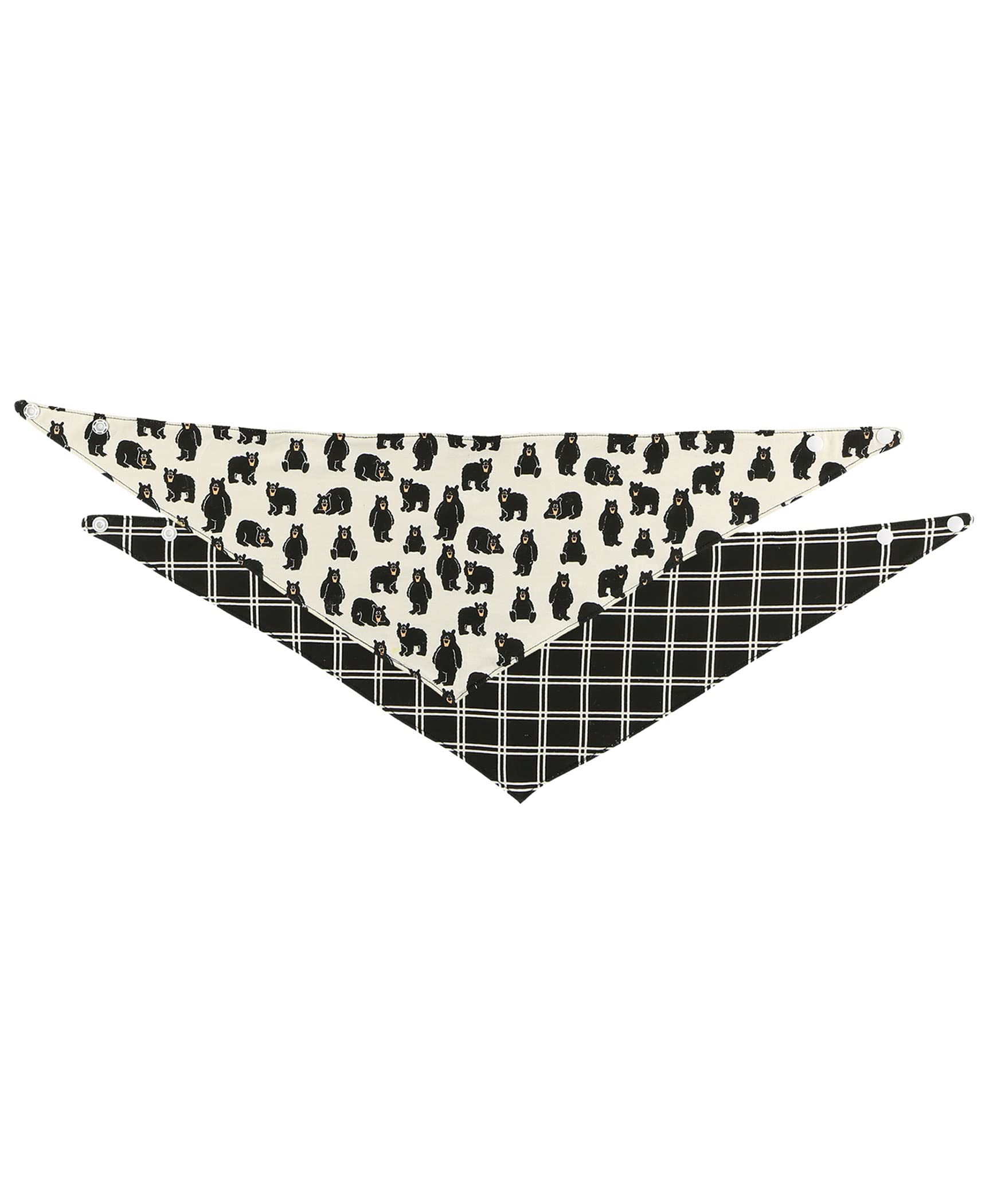 Lazy One Reversible Dog Bandana, Cute Accessories For Pets (Medium/Large, Family Bear)