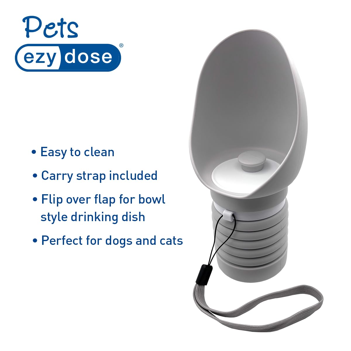 Ezy Dose Collapsible Pet Water Bottle, Portable Dog Water Dispenser For Travel, Leak-Proof, Bpa-Free, Foldable Dog Water Bottle