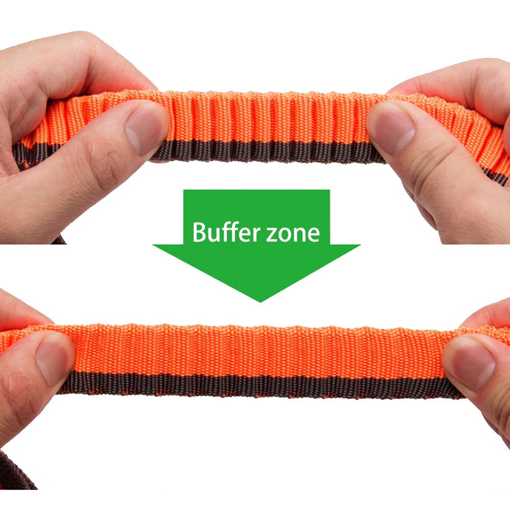 Sgoda Hands Free Dog Leash,Bungee Leash For Walking Running Training,Nylon Dog Lead With Soft Padded Waist Belt,Black,Medium