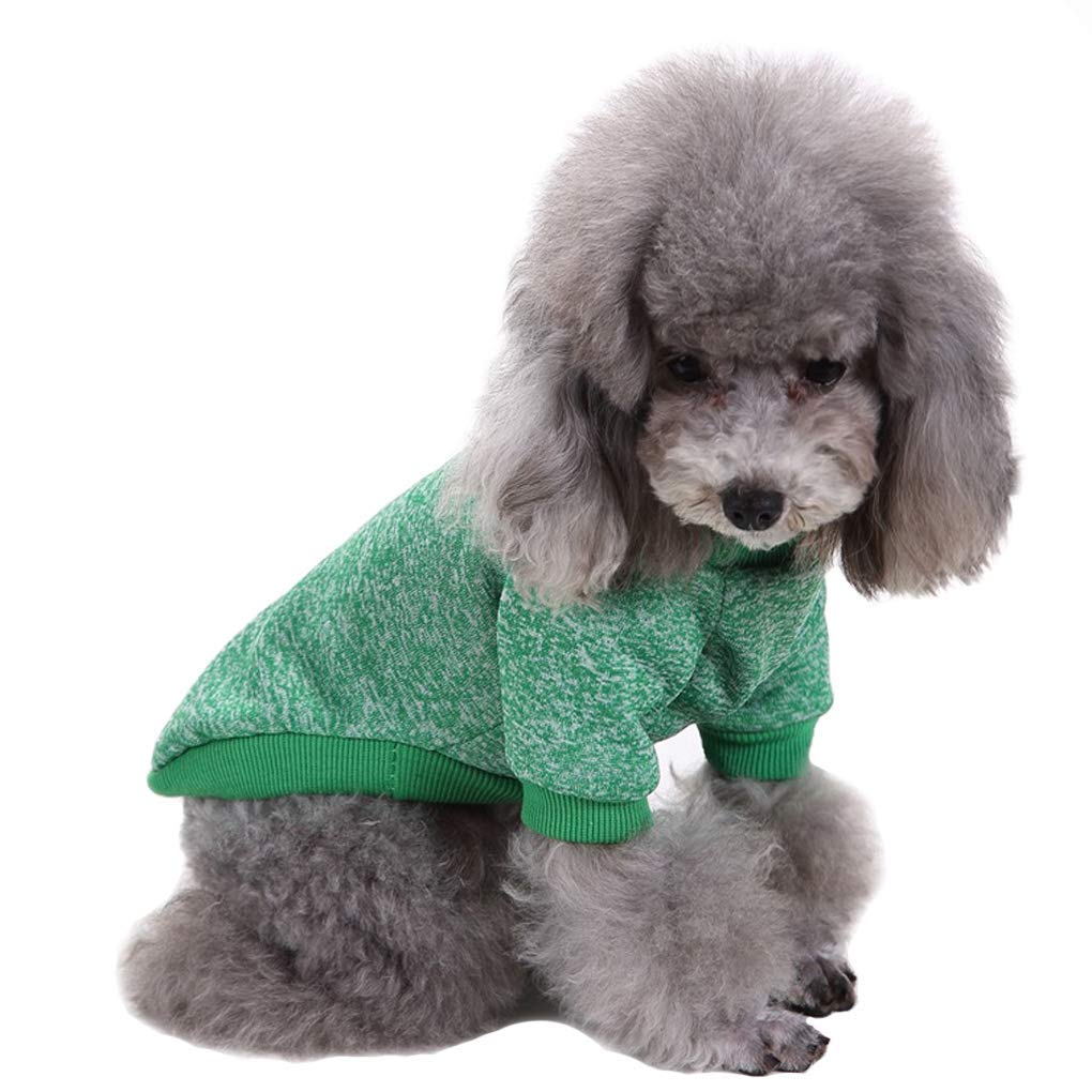 Chborless Pet Dog Classic Knitwear Sweater Warm Winter Puppy Pet Coat Soft Sweater Clothing For Small Dogs (Xs, Green)
