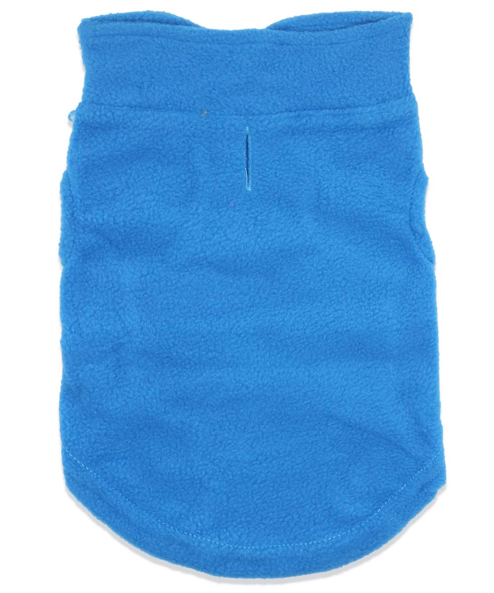 Droolingdog Cat Sweater Fleece Vest Lightweight Cat Clothes For Small Cats Only, Small, Blue