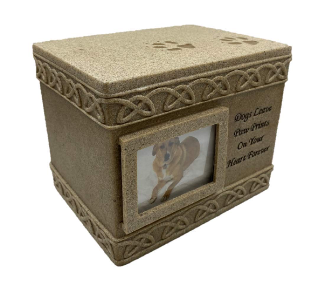 Comfy Hour 5-Inch Pet Urn For Dog, Dark Brown, Porcelain