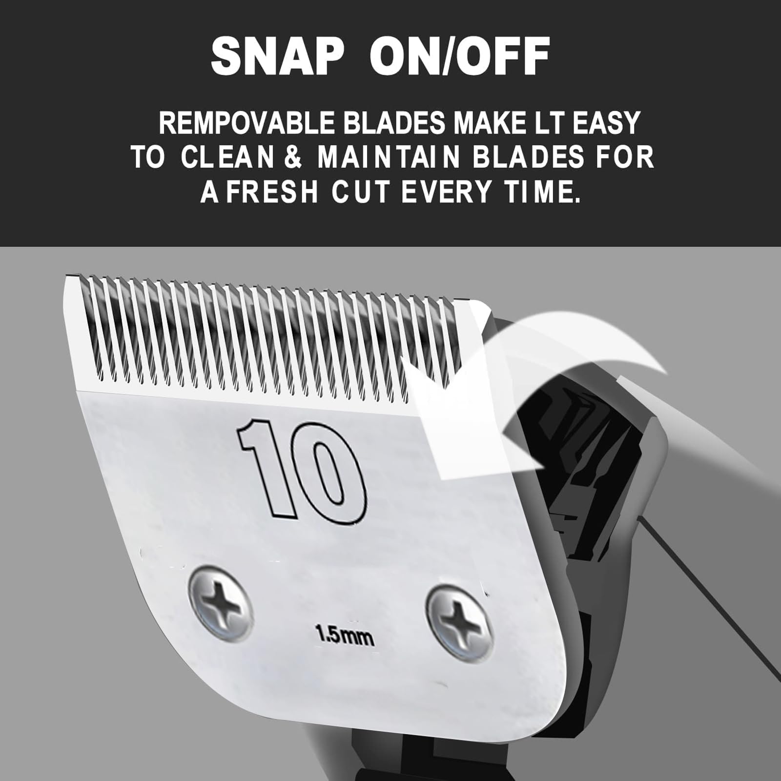 Vetmor Clipper Blade Dog Grooming Compatible with Andis Clippers Carbon Infused Steel Detachable Ceramic Sharp Edge Also Compati