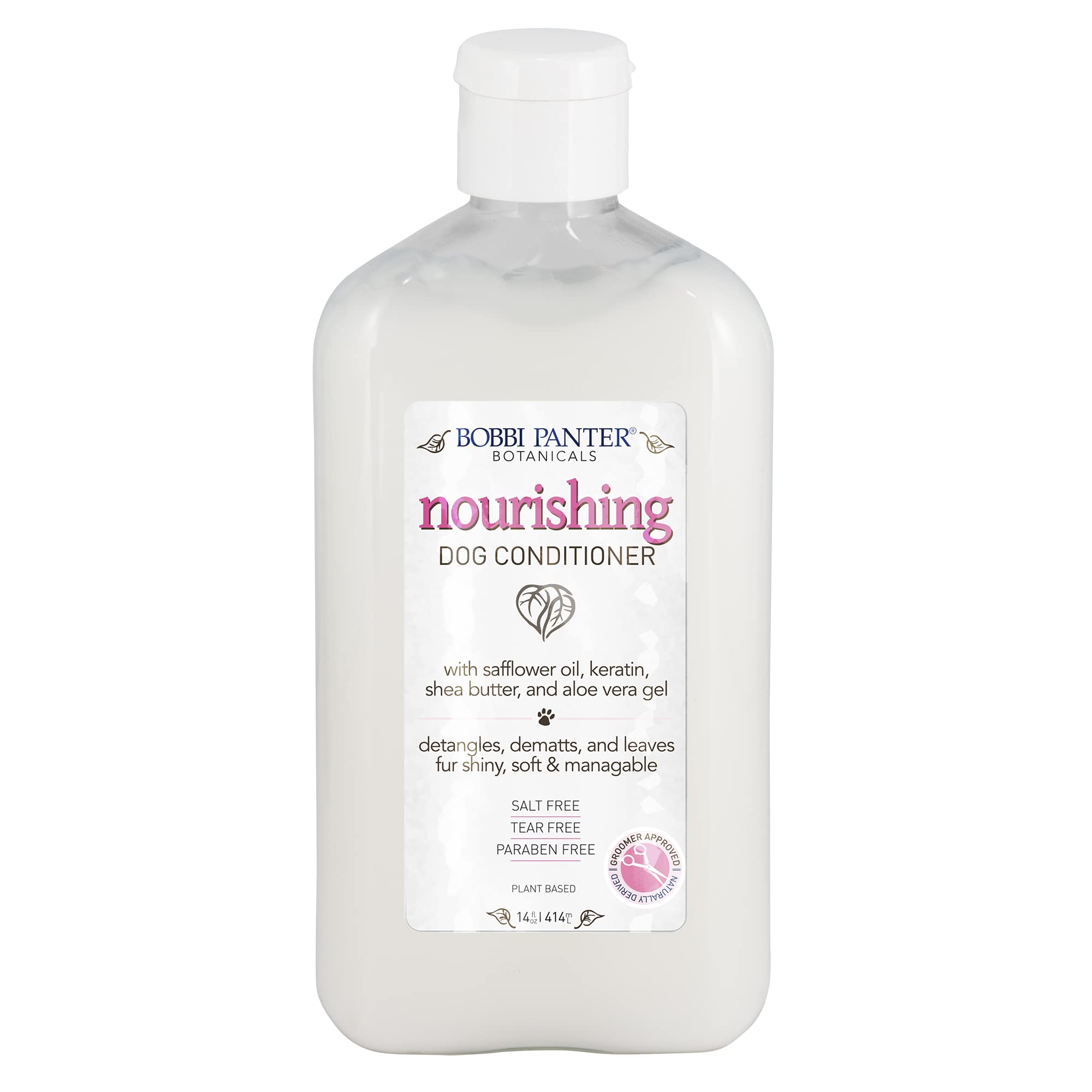 Bobbi Panter Nourishing Dog Conditioner - Detangles & De-Matts With Natural Safflower Oil, Keratin, Shea Butter, Aloe Vera For Fur, Sea Air Scent, 10:1 Concentrate, Made In The Usa, 14 Oz.
