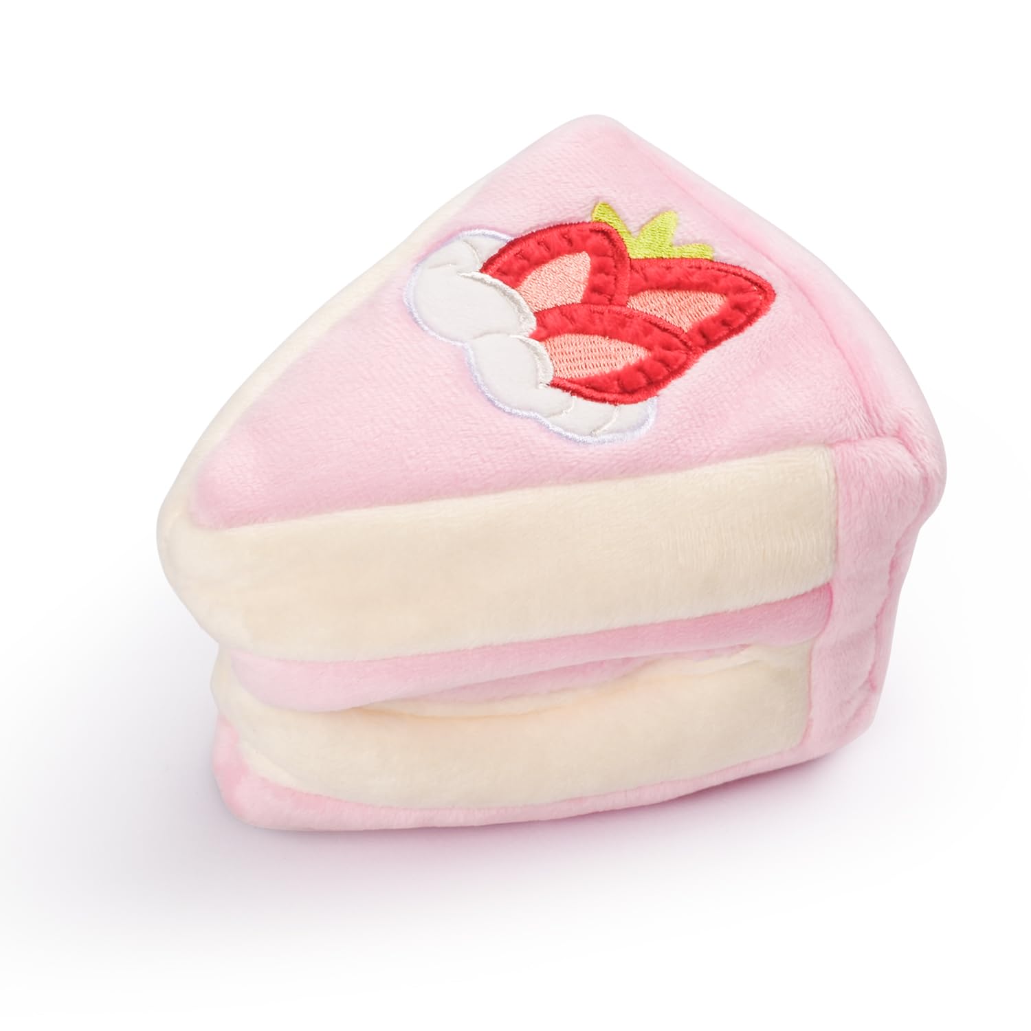 CHEWFFON Dog Birthday Enrichment Toys, Interactive Puppy Puzzle Toy, Crinkle Squeaky Puppy Toy for Boredom, Strawberry Cake Snuf