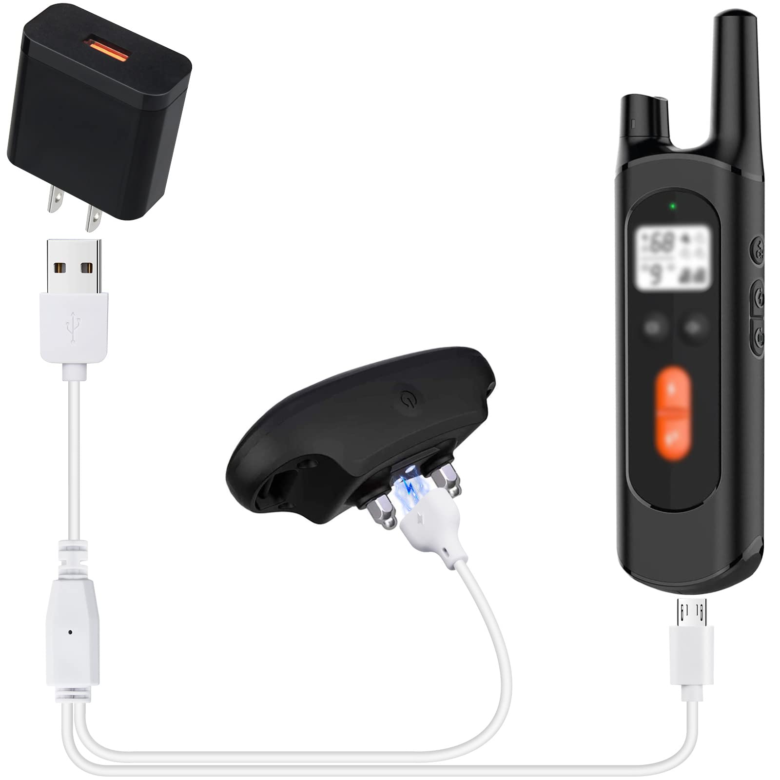 Shock Collar Charger Replacement For Nvk And For Uke Dog Training Collar, With 18W Fast-Charging Power Adapter, 2.6 Ft