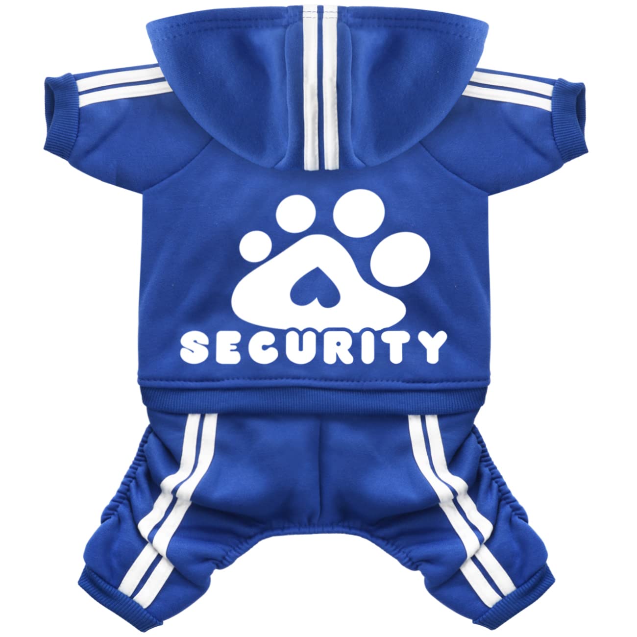 Otunrues Dog Security Clothes - 4 Legs Jumpsuit Sweatshirt Hoodie - Soft & Warm Winter Outfit Pullover Sweater For Small Medium 