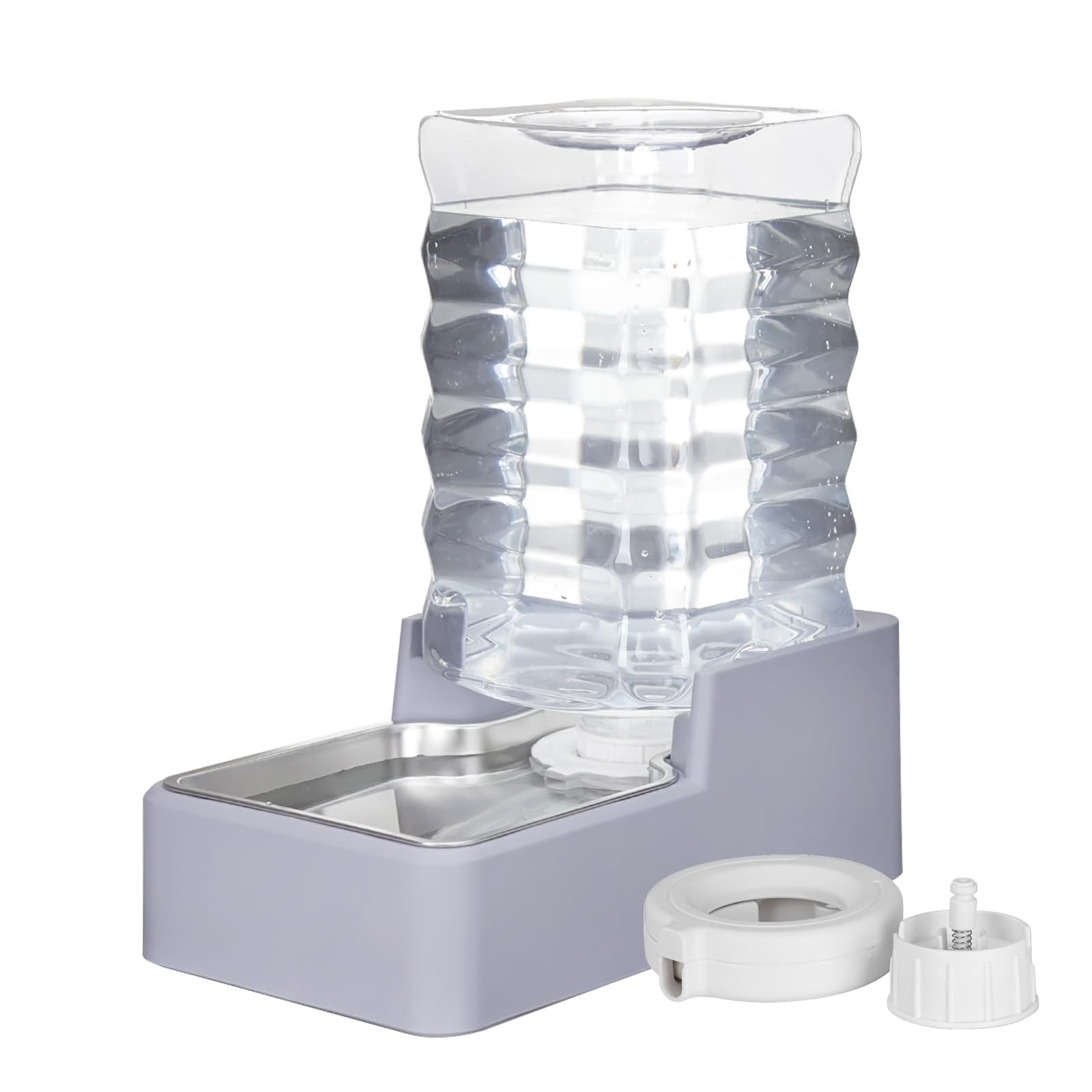 MASOCAT 8L Upgraded Automatic Large Capacity Dog and Cat Water Dispenser with Stainless Steel Bowl,100% BPA-Free,Gravity Waterer