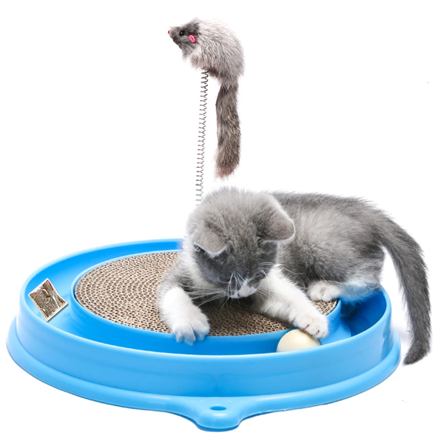 Auoon Cat Scratcher Toy, Cat Toy, Scratch Pad,Scratching Toy,Post Pad Interactive Training Exercise Mouse Play Toy With Ball For Cat Kitty Puppy