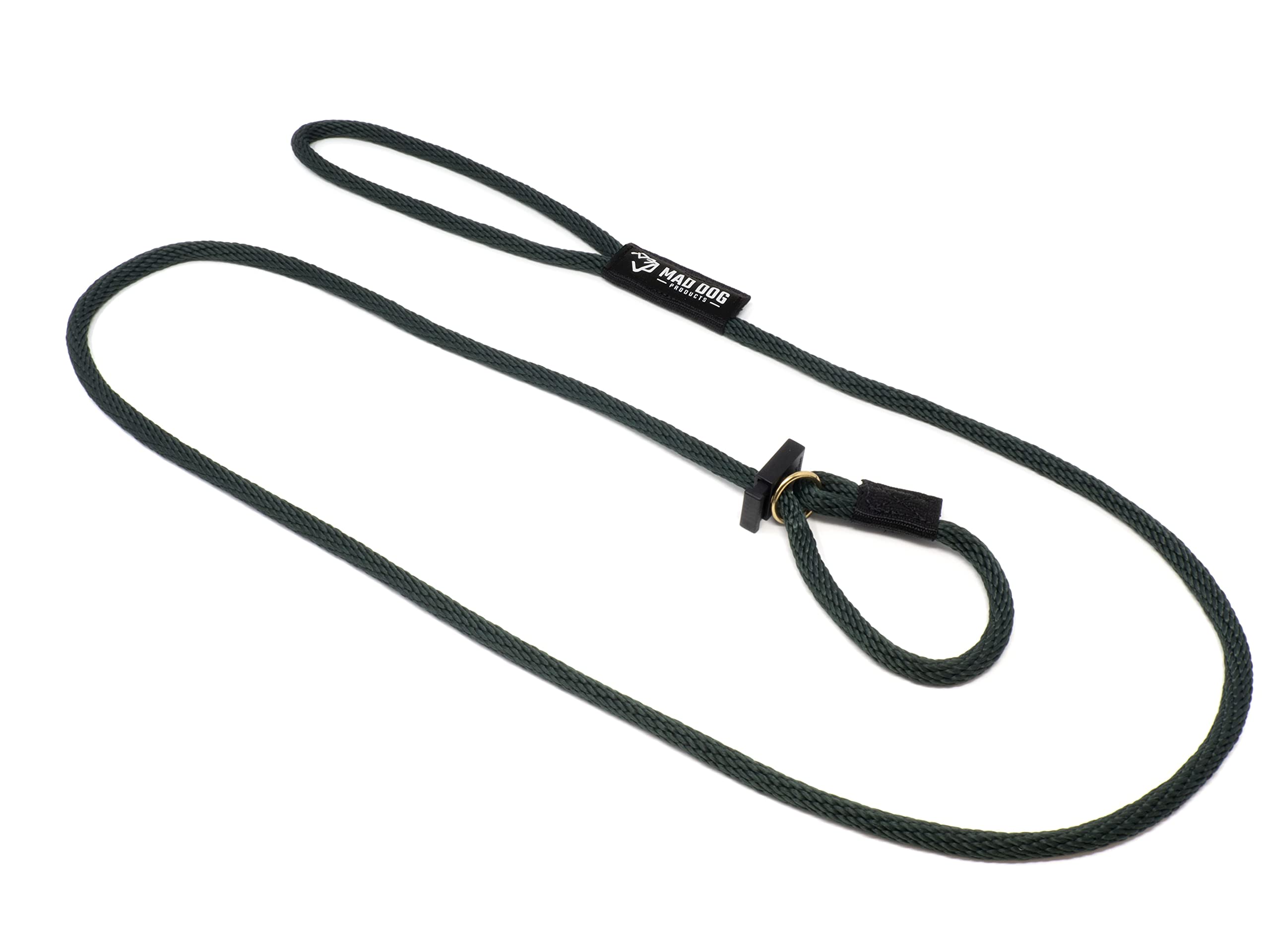 Mad Dog Products English Slip Dog Lead | 1/2 Inch X 4 Feet | Forest