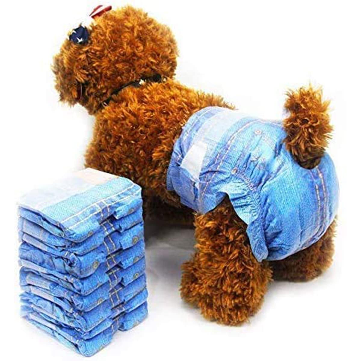 Pet Soft Dog Diapers Female - Disposable Dog Diapers, Cat Diapers For Female Cats, Puppy Diapers 48Pcs Medium