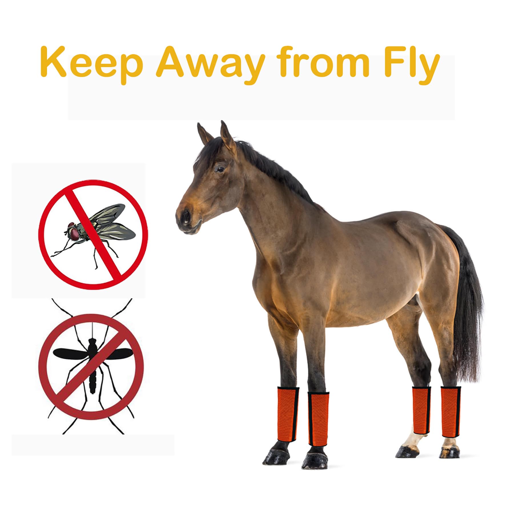 4 Pack Mesh Fly Boots For Horse Loose Breathable Horse Leggins Protective Horse Leg Wraps Protective Horse Leggings For Preventi