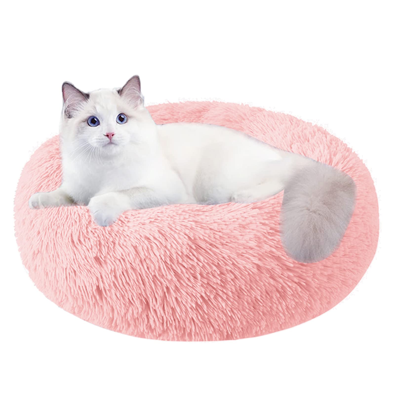 Nisrada Cat Beds For Indoor Cats,20 Inch Dog Bed For Small Melium Large Dogs, Washable-Round Pet Bed For Puppy And Kitten With Slip-Resistant Bottom