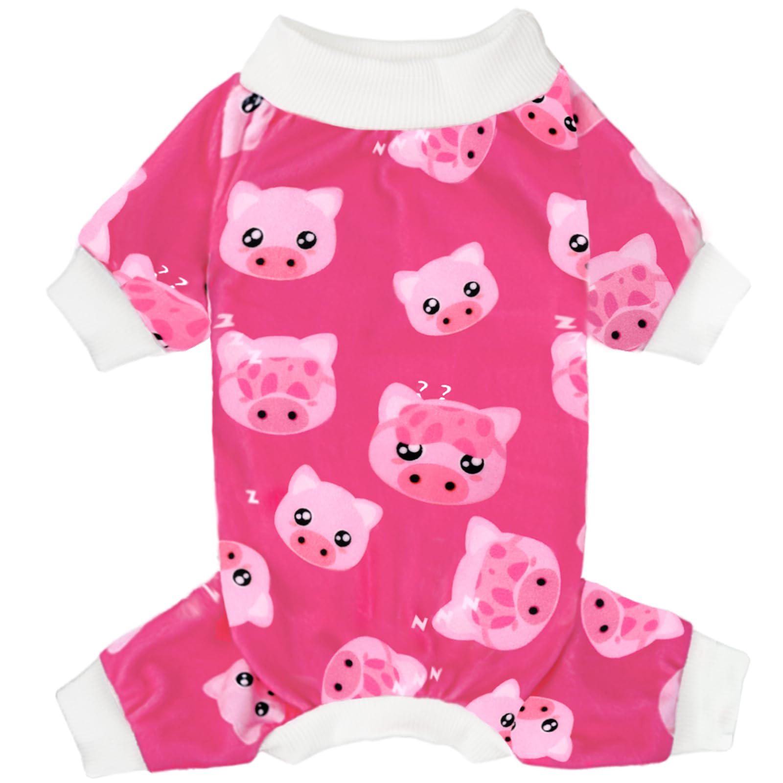 Xpudac Dog Pajamas Soft Stretchy Pig Dog Clothes For Small Medium Dogs Pet Jumpsuit Cat Apparel-Large 200-Pig02-L