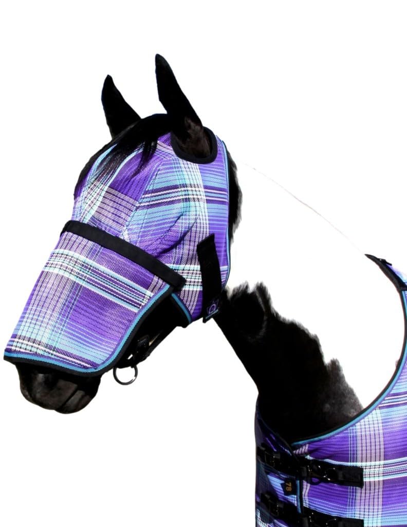Kensington Fly Mask w/Web & Nose Size: X.Large Color: 2017-Lavender Mint