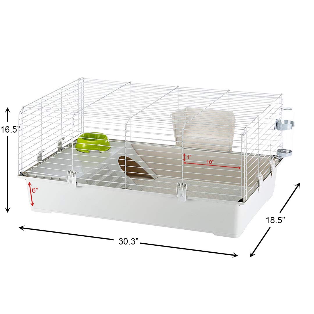Ferplast Cavie Guinea Pig Cage & Rabbit Cage | Pet Cage Includes All Accessories To Get You Started & A 1-Year Warranty