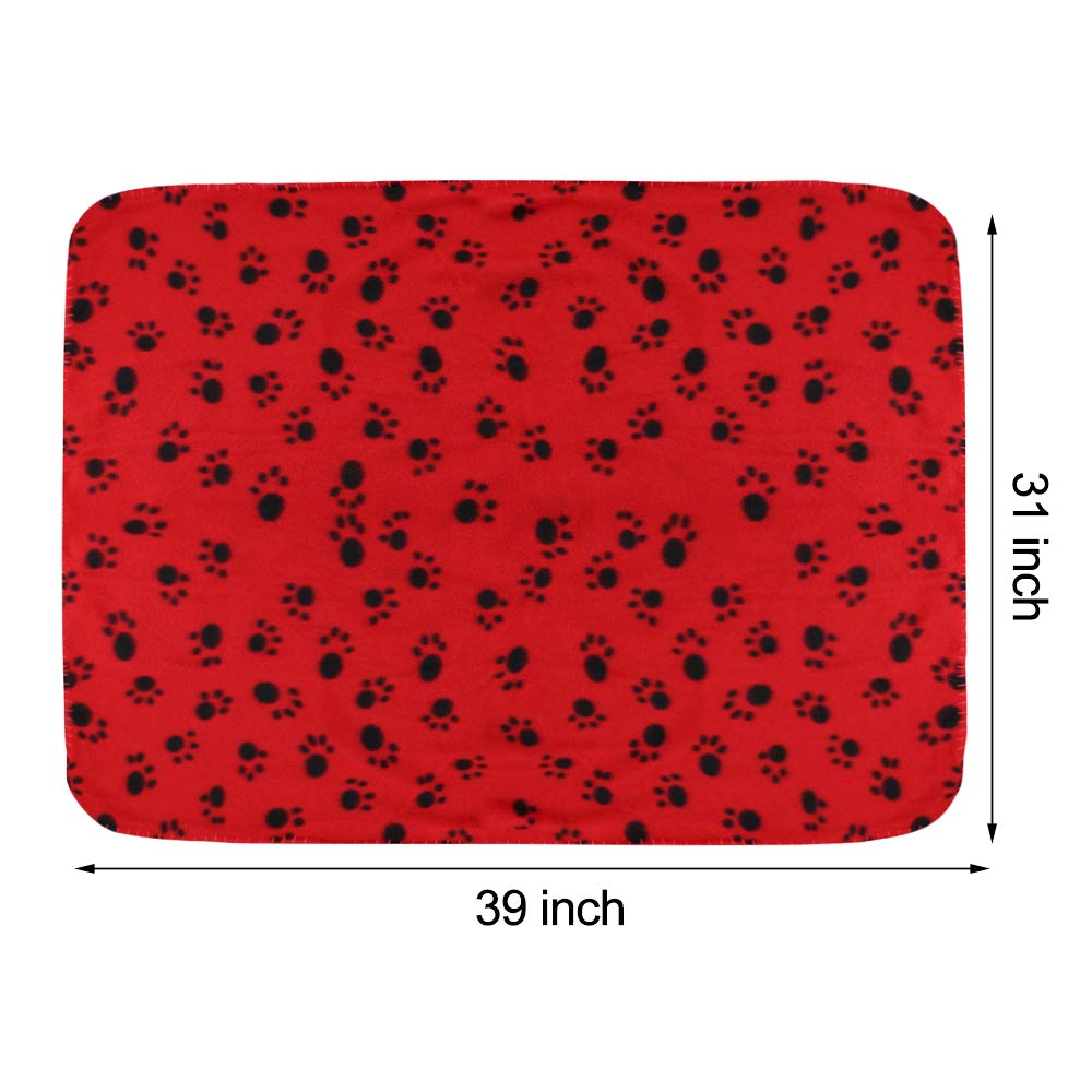 Comsmart Dog Blankets For Small Dogs, 6 Pack Puppy Blanket Cute Paw Print Pet Blanket For Dog, Puppy, Cat, Kitten, 39X31 Inches,