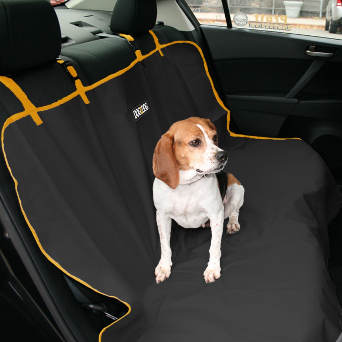 Dog For Dog Car Seat Covers For Dogs - Pet Car Seat Cover Waterproof Heavy Duty Bench 600D Universal Design (Black)