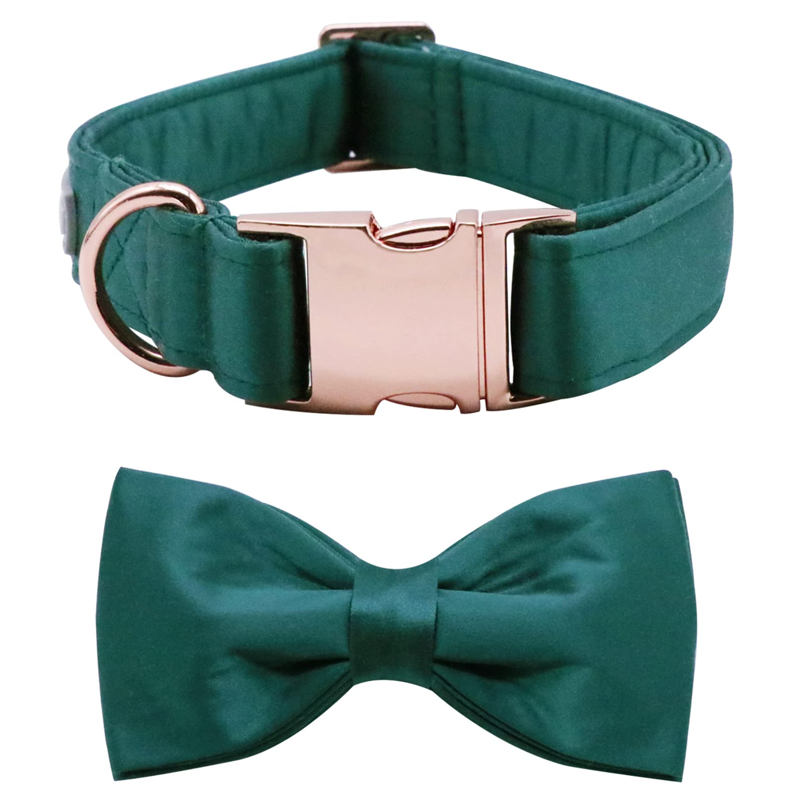 Lionet Paws Bowtie Dog Collar - Comfortable Silk Christmas Dog Collar With Detachable Bow Tie For Xlarge Dogs, Neck 16-26 Inches